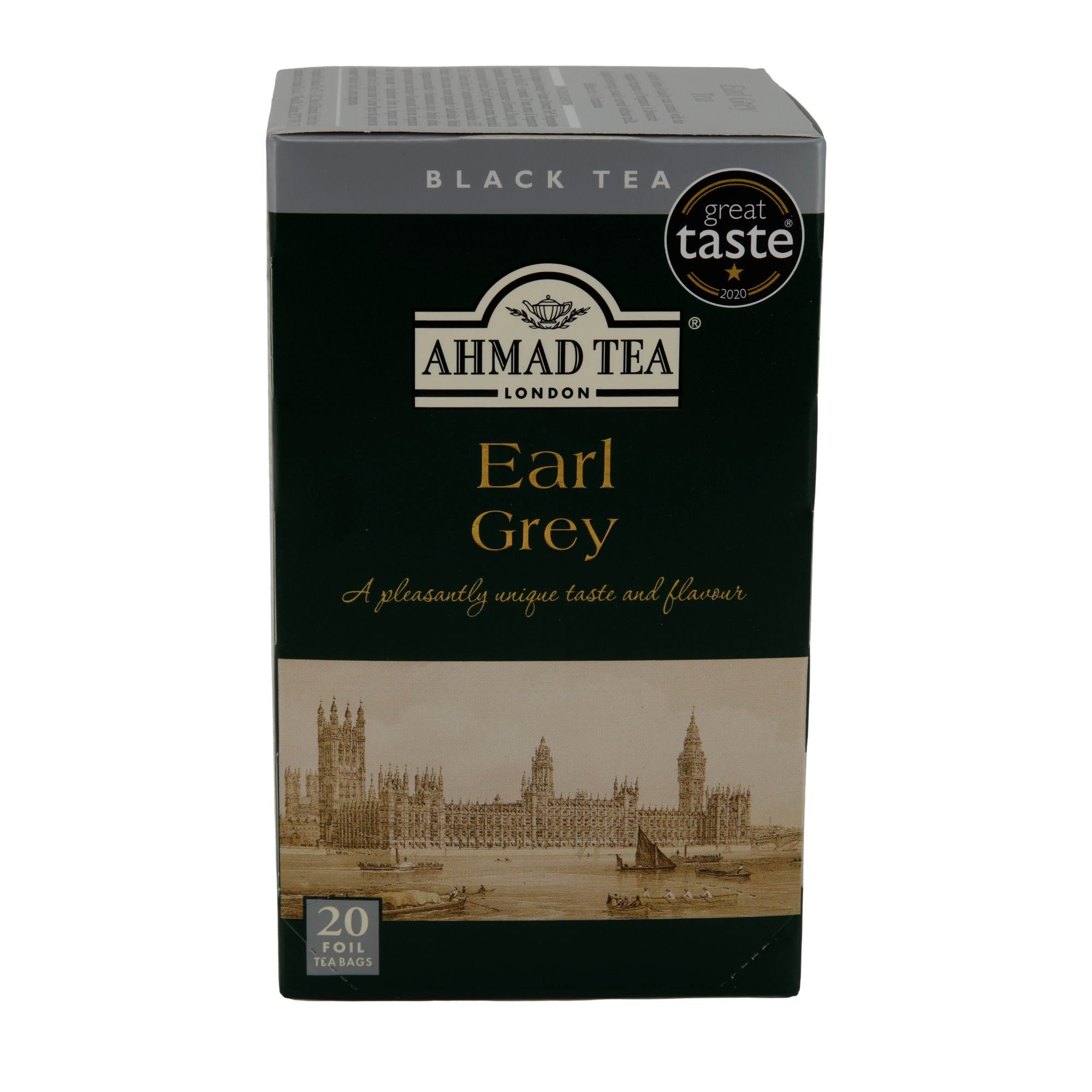 Schwarztee Ahmad Tea | Earl Grey | Klassischer Schwarzer Tee mit Bergamotte-Aroma | 20 Teebeutel AHMAD TEA